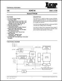 Click here to download X24C16 Datasheet
