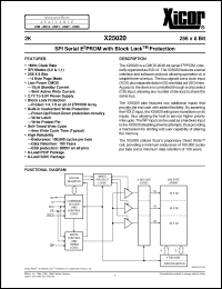 Click here to download X25020S Datasheet