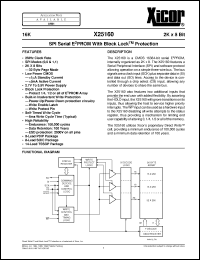 Click here to download X25160SM Datasheet