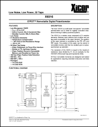 Click here to download X9316WS3 Datasheet