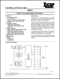 Click here to download X9316WS Datasheet