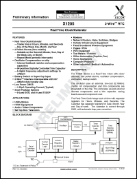 Click here to download X1205S8I Datasheet