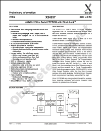 Click here to download X24257A8I-2.5 Datasheet