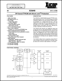 Click here to download X25040 Datasheet