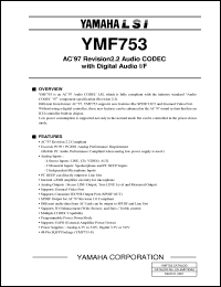 Click here to download YMF753 Datasheet