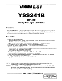 Click here to download YSS241 Datasheet