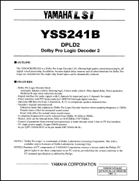 Click here to download YSS241B-K Datasheet