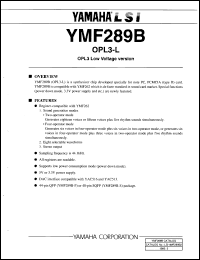 Click here to download YMF289 Datasheet