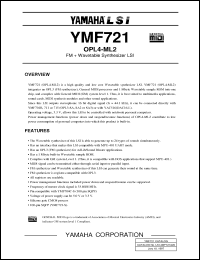 Click here to download YMF721 Datasheet
