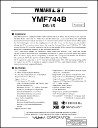 Click here to download YMF744B-R Datasheet