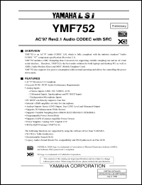 Click here to download YMF752 Datasheet
