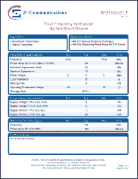 Click here to download SFS11000Z-LF Datasheet