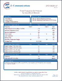 Click here to download SFS1262A-LF Datasheet