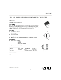 Click here to download FCX705TA Datasheet