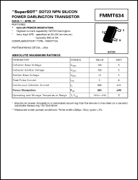 Click here to download FMMT634 Datasheet