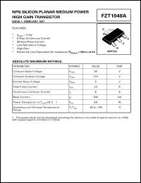 Click here to download FZT1048A Datasheet
