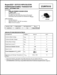 Click here to download ZUMT618 Datasheet