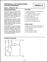 Click here to download ZR285R01 Datasheet