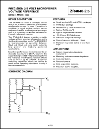Click here to download ZR40402F25 Datasheet