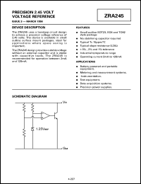Click here to download ZRA245A01 Datasheet