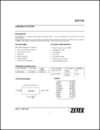 Click here to download ZXF103 Datasheet
