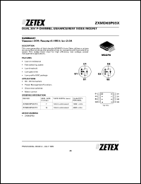 Click here to download ZXMD63P03 Datasheet