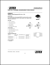 Click here to download ZXMD63P02 Datasheet