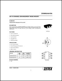Click here to download ZXMN3A01E6 Datasheet