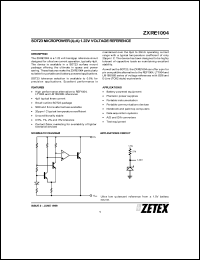 Click here to download ZXRE1004EN8 Datasheet