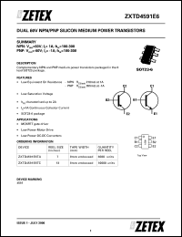 Click here to download ZXTD4591E6TA Datasheet