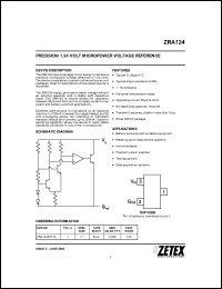 Click here to download ZRA124F01 Datasheet