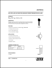 Click here to download ZX5T851ASTOA Datasheet