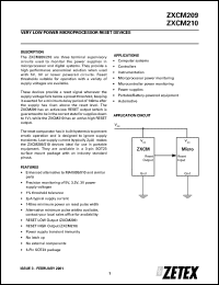 Click here to download ZXCM210 Datasheet