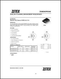 Click here to download ZXMD65P02N8 Datasheet