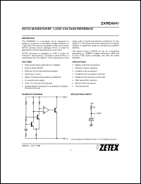 Click here to download ZXRE4041 Datasheet