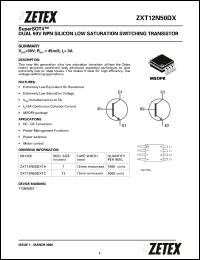 Click here to download ZXT12N50 Datasheet