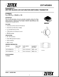 Click here to download ZXT14P20 Datasheet