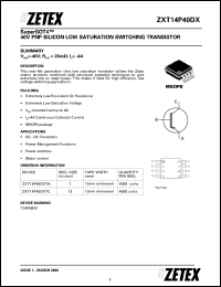 Click here to download ZXT14P40 Datasheet