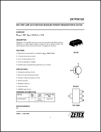 Click here to download ZXTP2012Z Datasheet