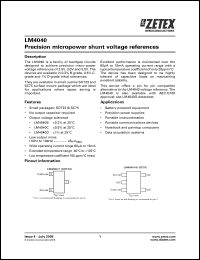 Click here to download LM4040B25H5TA Datasheet