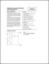 Click here to download ZRA250F005 Datasheet
