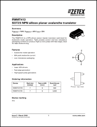 Click here to download FMMT413TD Datasheet