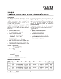 Click here to download LM4040C50FTA Datasheet