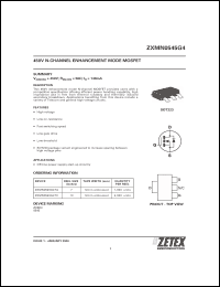 Click here to download ZXMN0545G4TA Datasheet