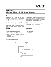 Click here to download ZXLD381 Datasheet
