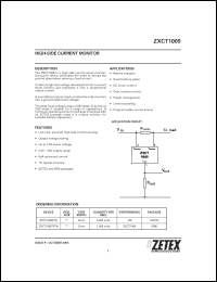 Click here to download ZXCT1009T8TA Datasheet