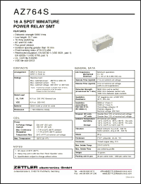 Click here to download AZ764S-1C-230A Datasheet