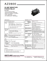 Click here to download AZ2800-2C-277A5 Datasheet