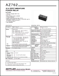 Click here to download AZ762-1A-110D Datasheet