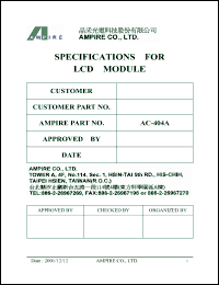 Click here to download AC-404A Datasheet